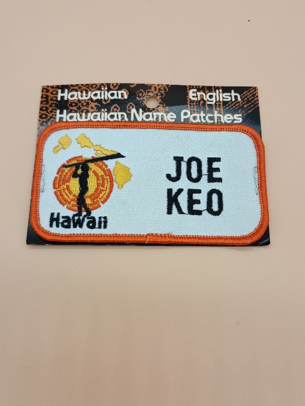 Vintage Patch Hawaii/English Name Patch Joe/Keo NEW Embroidered Surfer 1990s